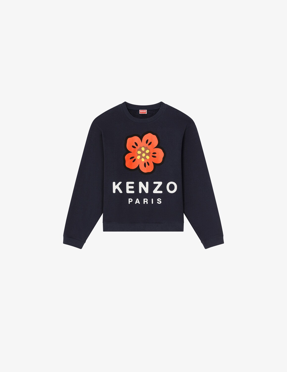 

Свитер с круглым вырезом и цветком Kenzo, синий