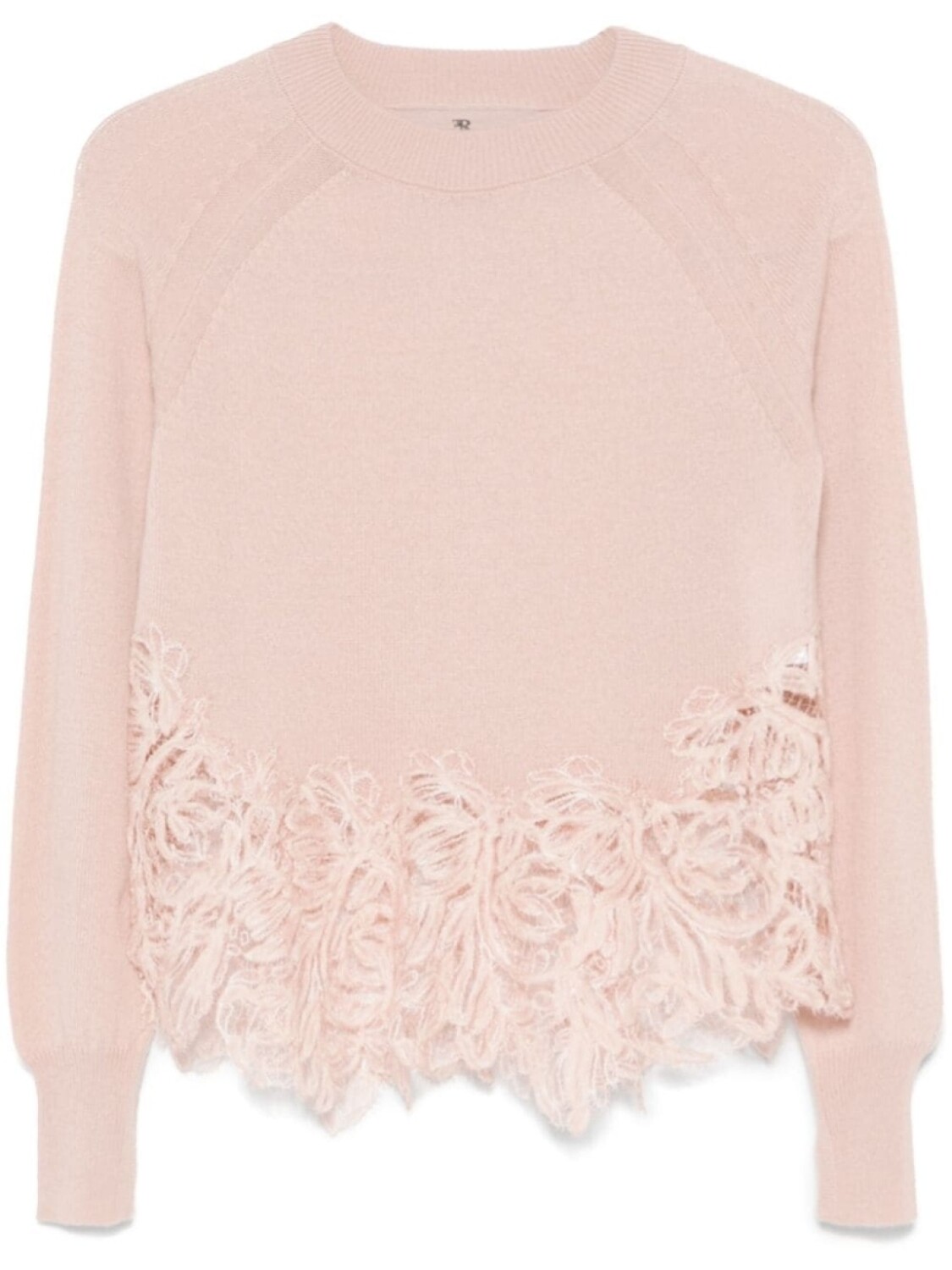 

Свитер с кружевом Ermanno Scervino, розовый