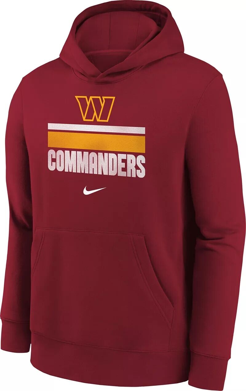

Красный пуловер с капюшоном Nike Youth Washington Commanders Team Stripes