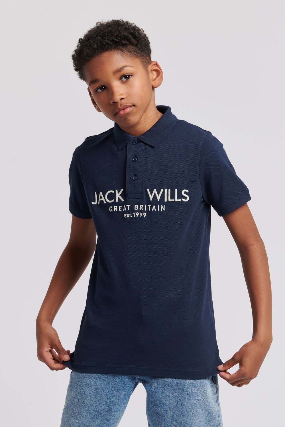 

Рубашка-Поло из пике для мальчика Jack Wills, синий