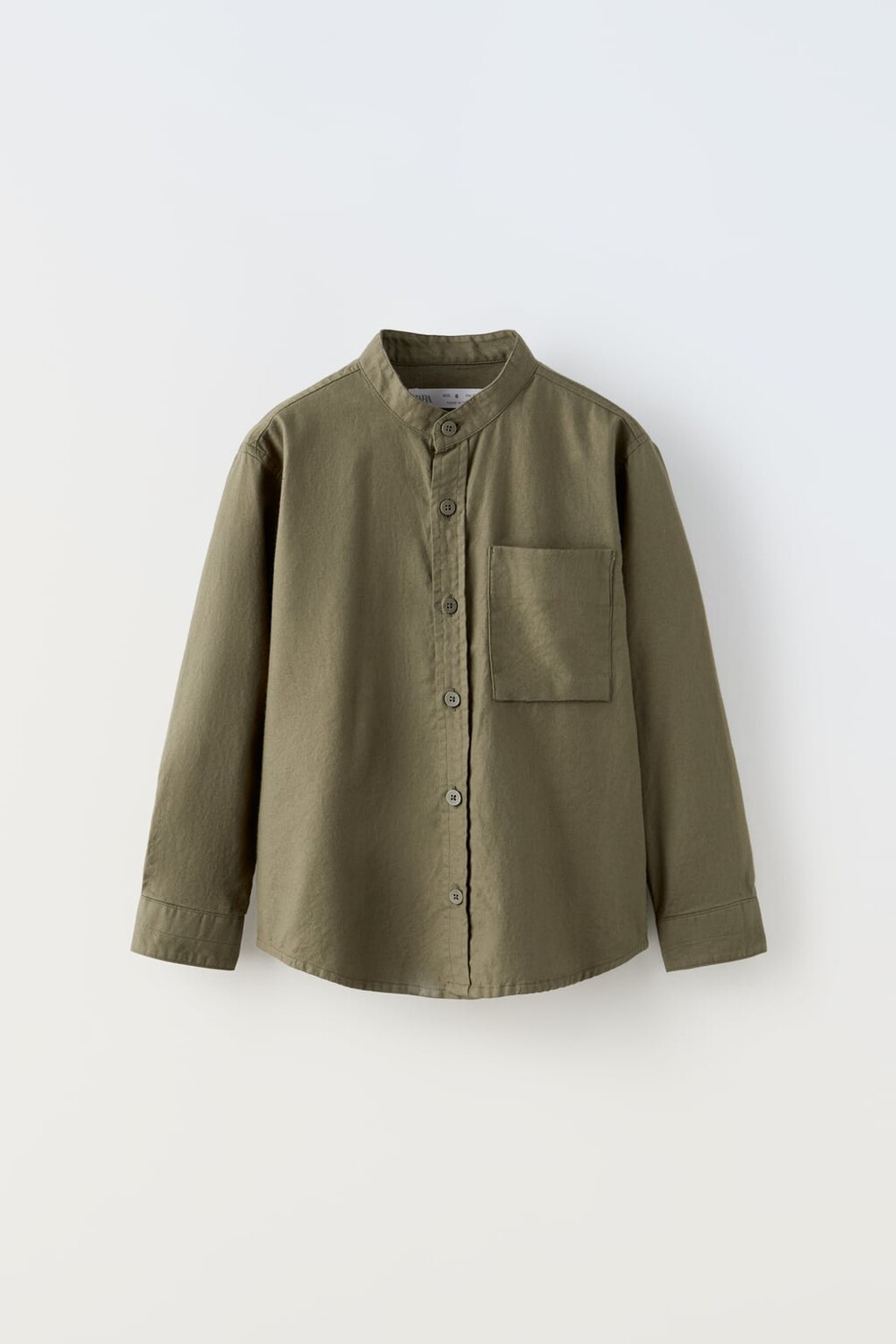 

Рубашка из саржи ZARA, хаки