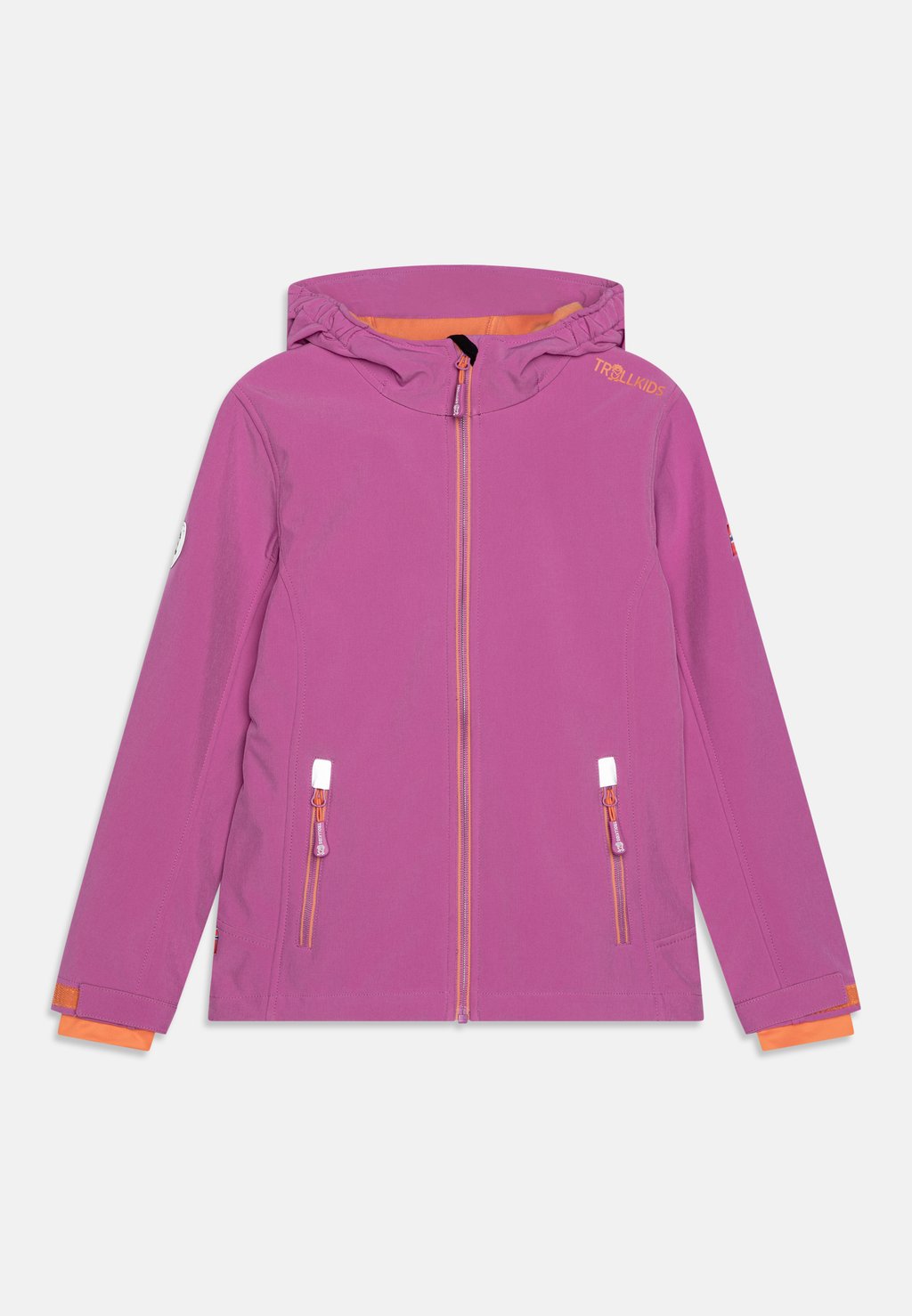 Куртка Softshell GIRLS TROLLFJORD TrollKids, цвет mallow pink/papaya цена и фото