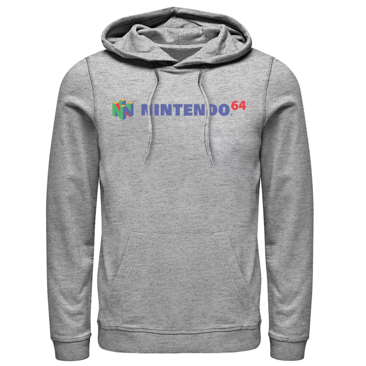 Мужской пуловер с капюшоном с логотипом Nintendo Licensed Character
