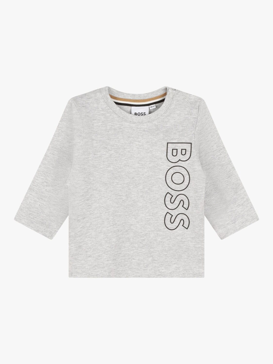 

Футболка с длинным рукавом и логотипом Baby BOSS, серый
