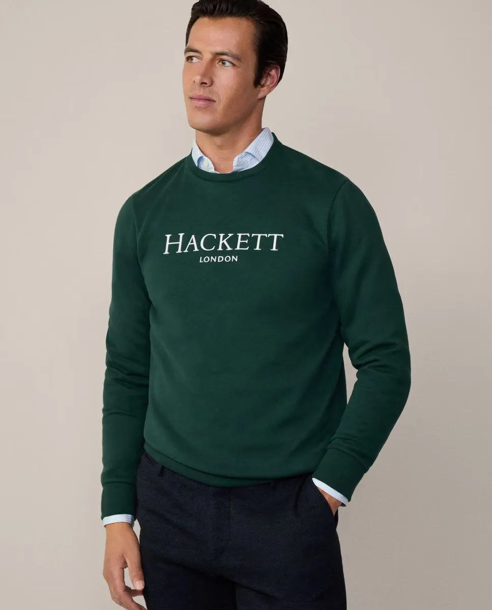 

Мужская толстовка Heritage с вышитым логотипом Hackett, темно-зеленый