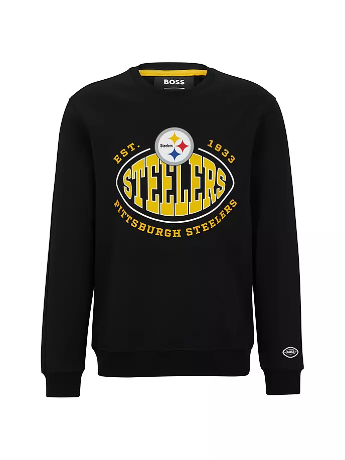 

Толстовка из хлопковой смеси BOSS x NFL с совместным брендингом Boss, цвет steelers charcoal