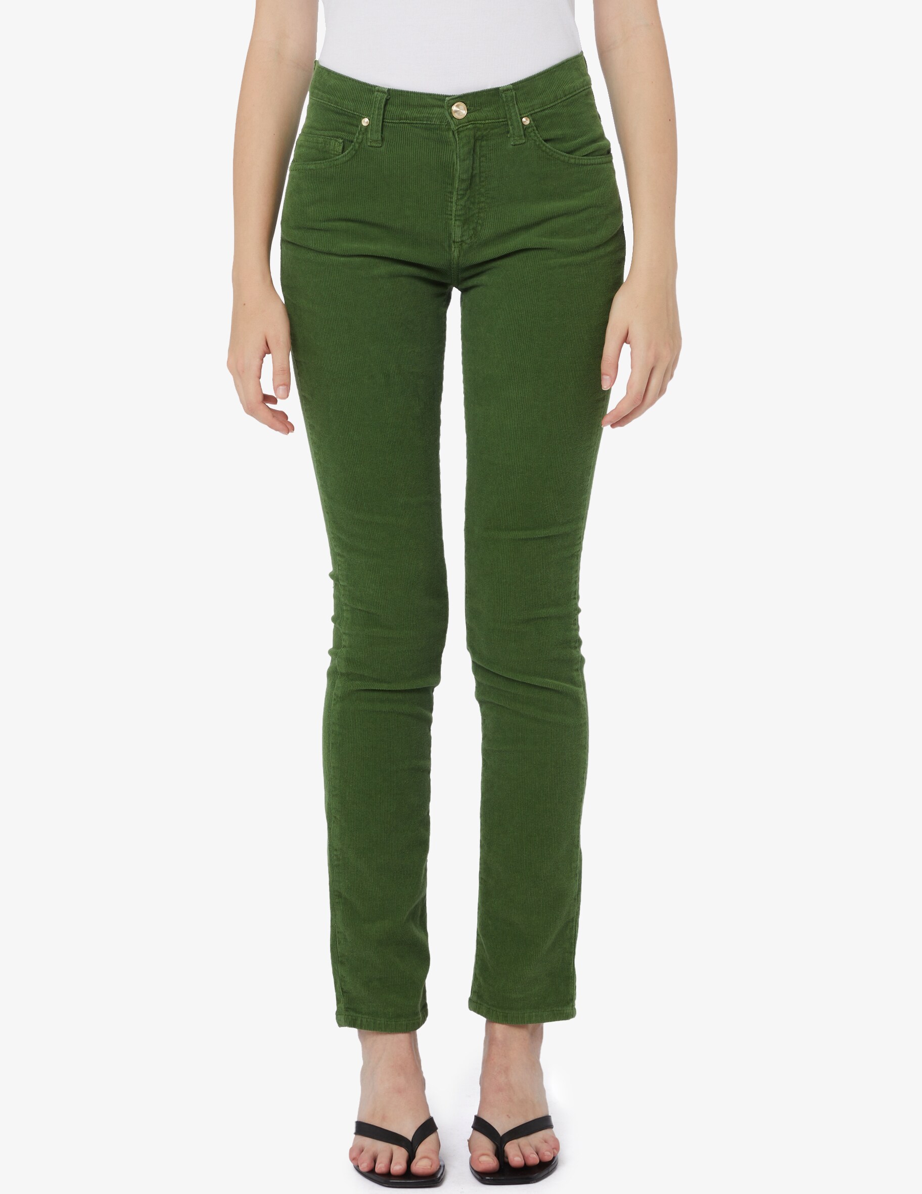 цена Бархатные брюки узкого кроя Elizabeth Ascot, зеленый