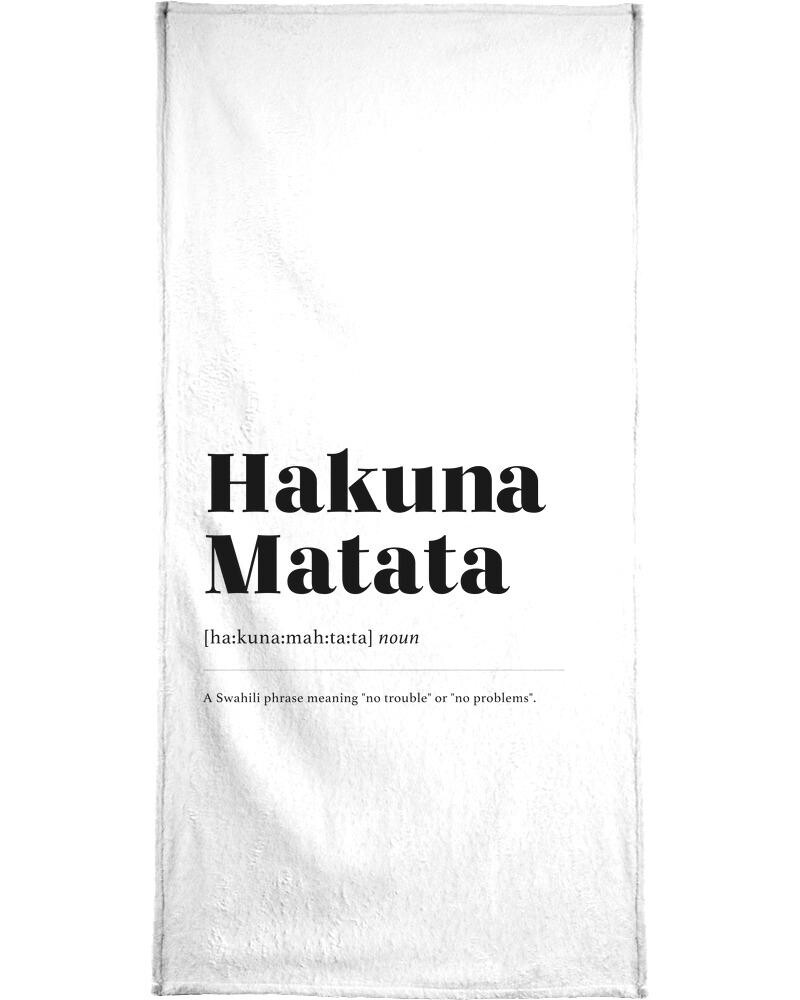 

Полотенце для ванной Juniqe Hakuna Matata, цвет Schwarz & Weiß