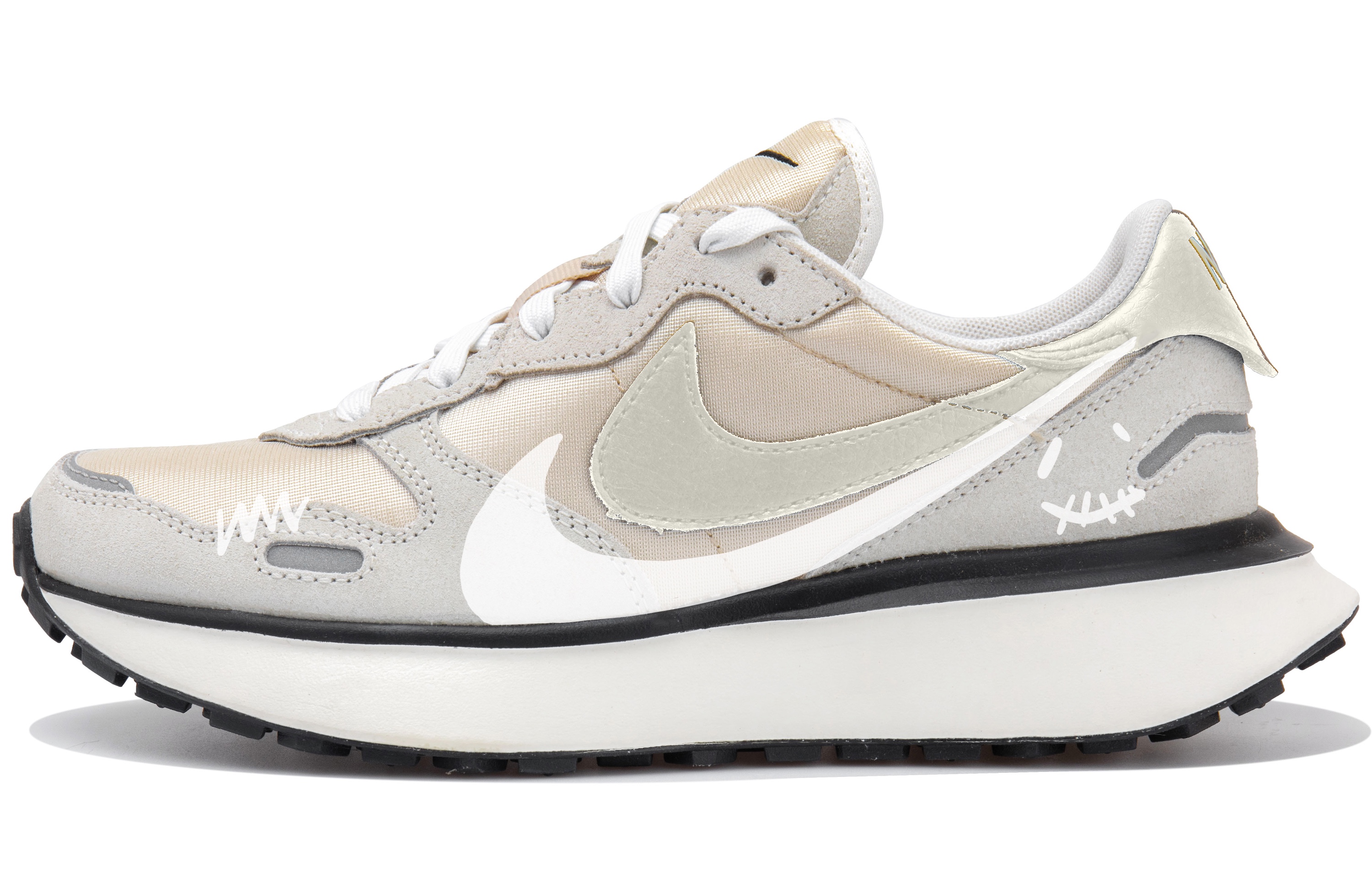 

Кроссовки Nike Phoenix Waffle Lifestyle Shoes Women's Low-top White, белый