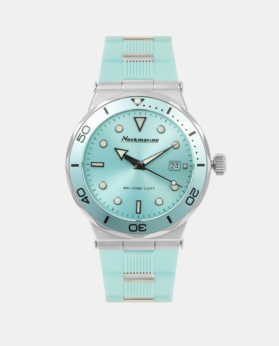 цена Спортивные NKM4203L12 синие силиконовые женские часы Neckmarine, синий
