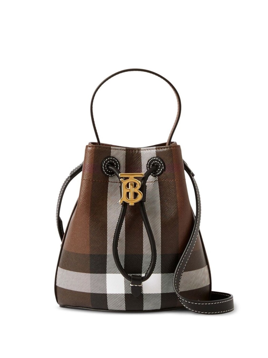 

Burberry сумка-ведро размера мини, коричневый
