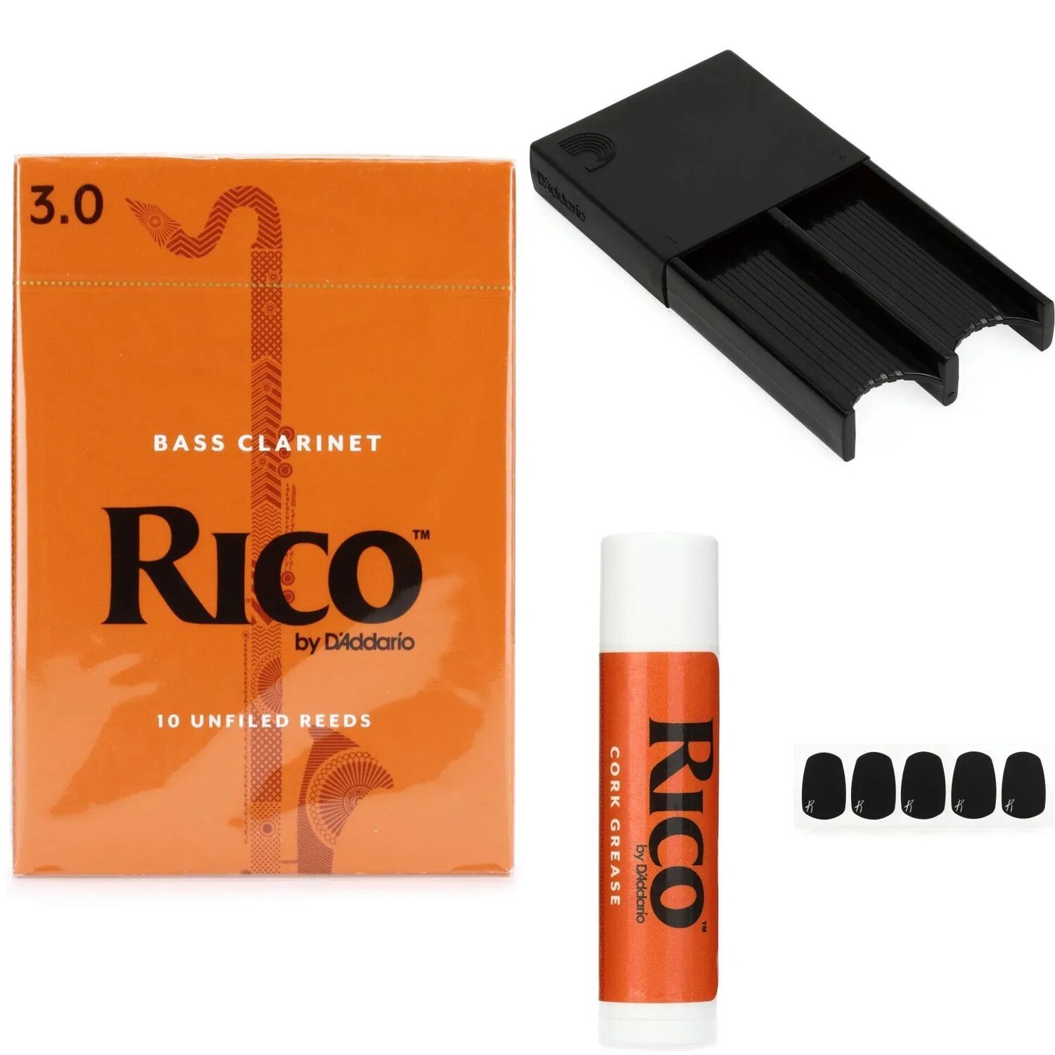

D'Addario REA1030 Rico Набор аксессуаров для трости для бас-кларнета — 3.0 (10 шт.)