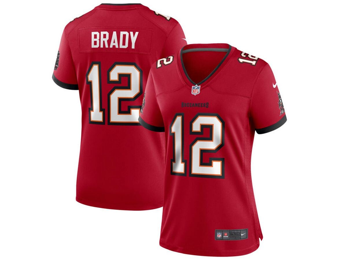 

Женская игровая майка Tampa Bay Buccaneers Tom Brady Nike, красный