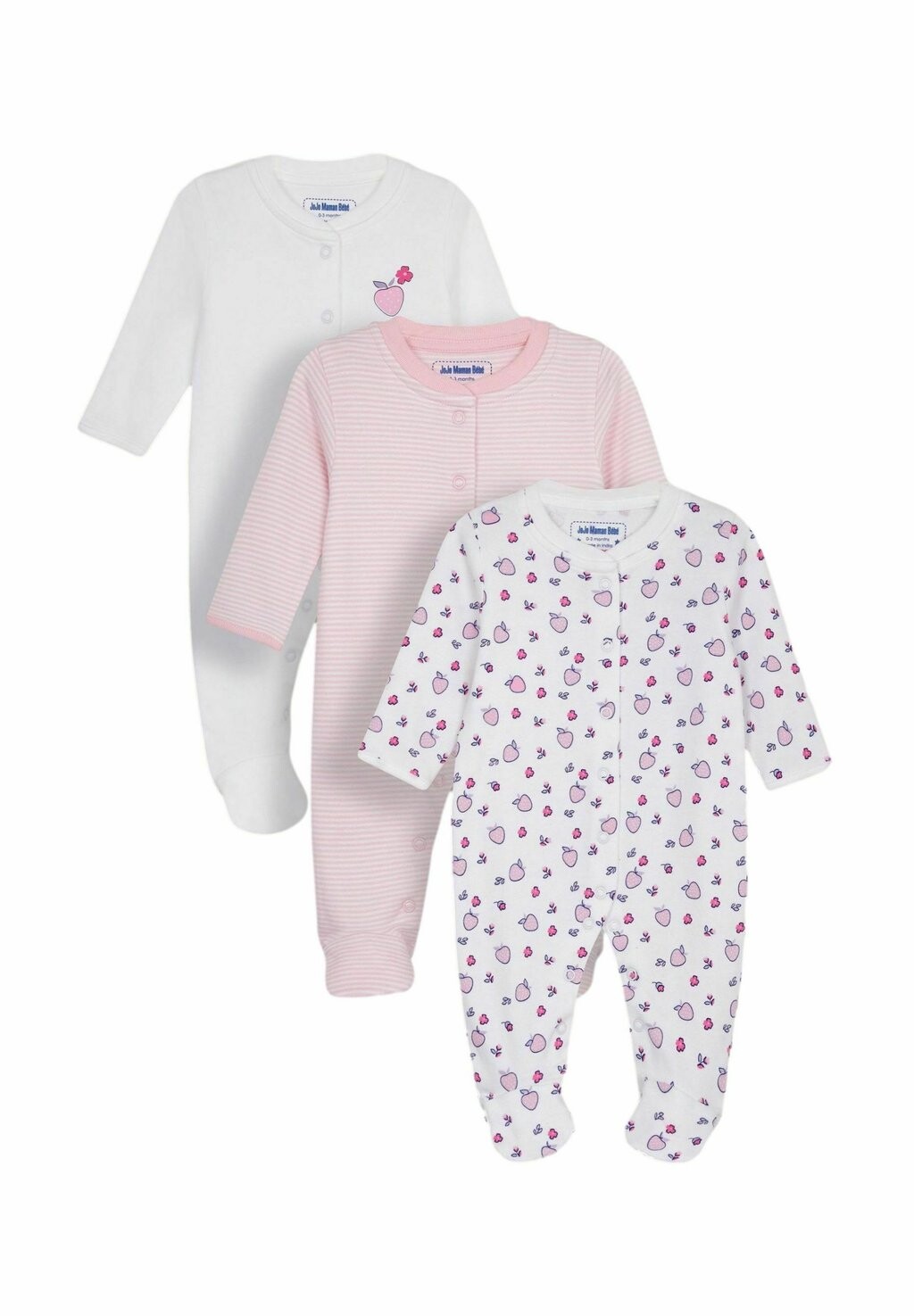 

Пижамы 3-PACK-REGULAR FIT JoJo Maman Bébé, цвет white strawberry