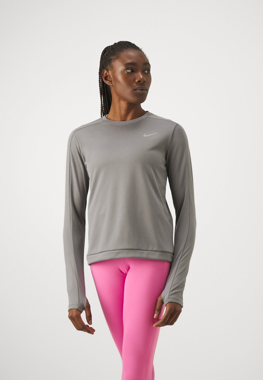 

Рубашка с длинным рукавом PACER CREW Nike, цвет smoke grey/silver