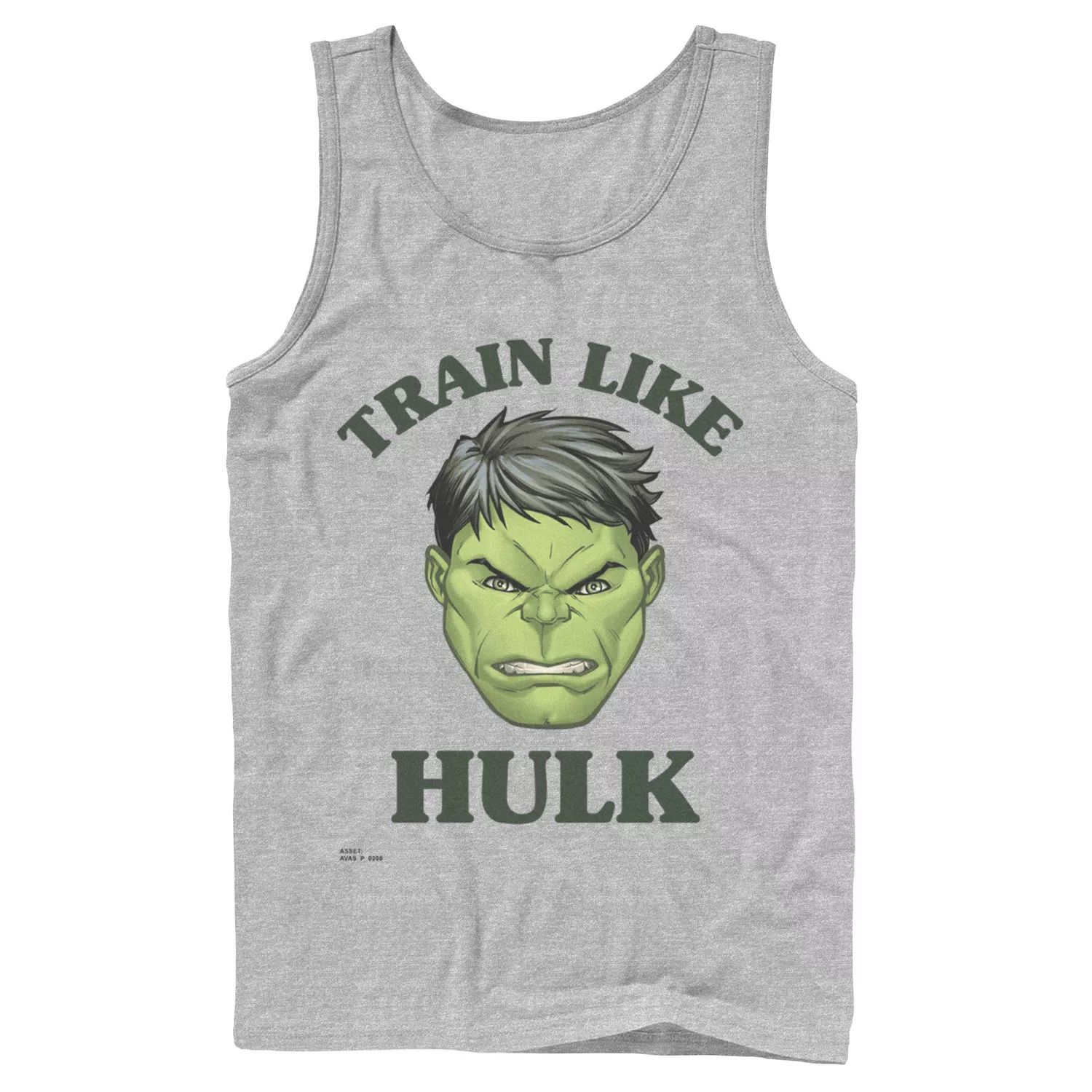 

Мужская майка с портретом и большой головой в стиле Marvel Train Like Hulk Licensed Character