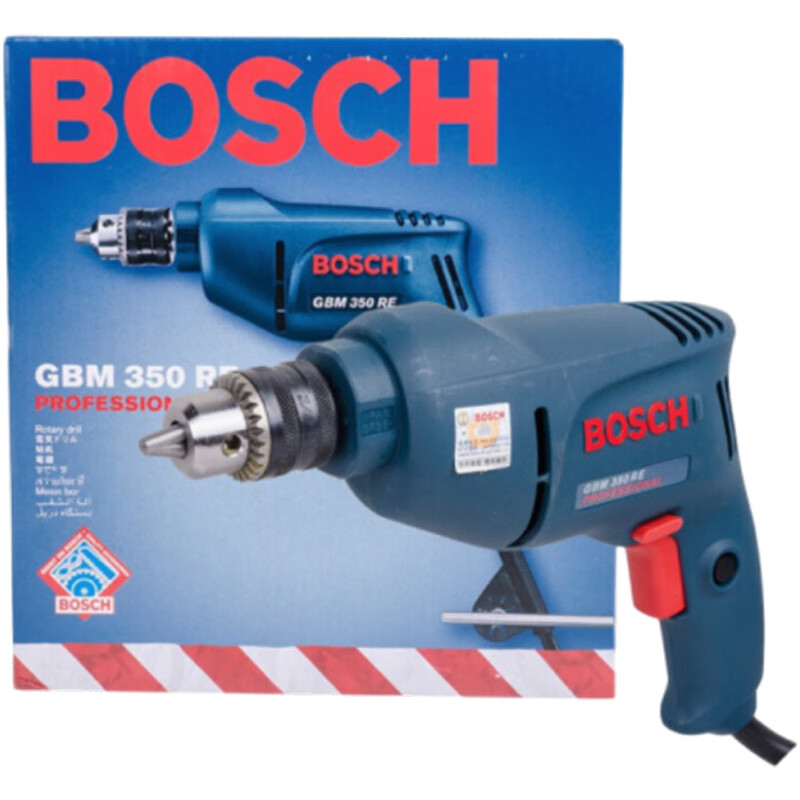 Дрель ручная Bosch GBM 350 RE с бесступенчатой регулировкой скорости, 350W