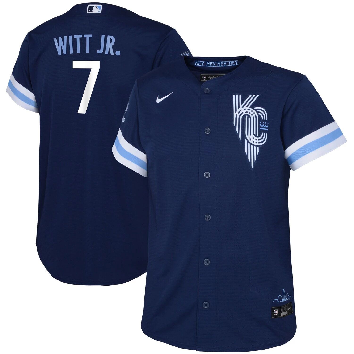 

Джерси Nike Bobby Witt Jr. Navy Kansas City Royals 2022 City Connect для малышей Nike