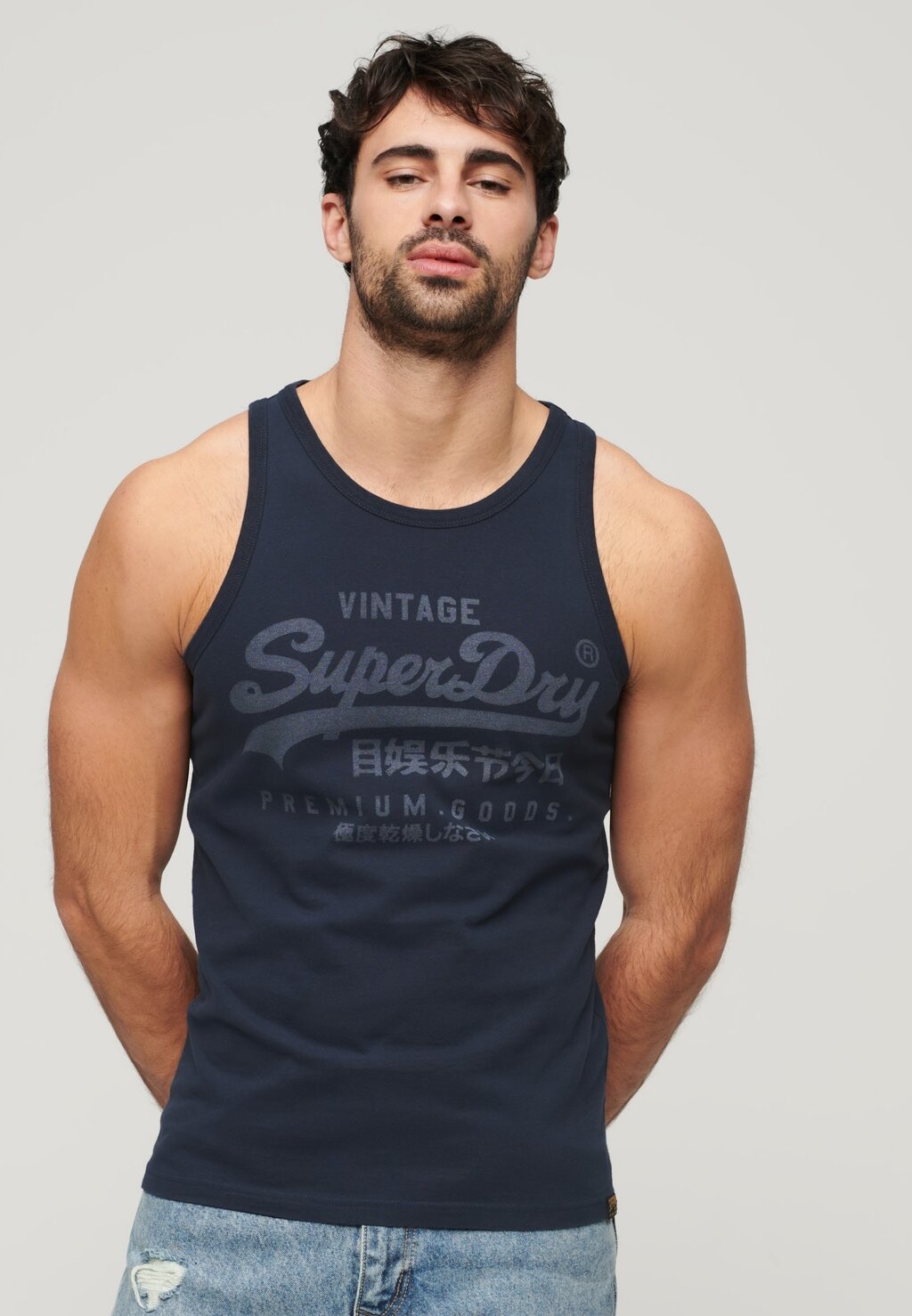 

Топ VINTAGE LOGO HERITAGE Superdry, цвет eclipse navy