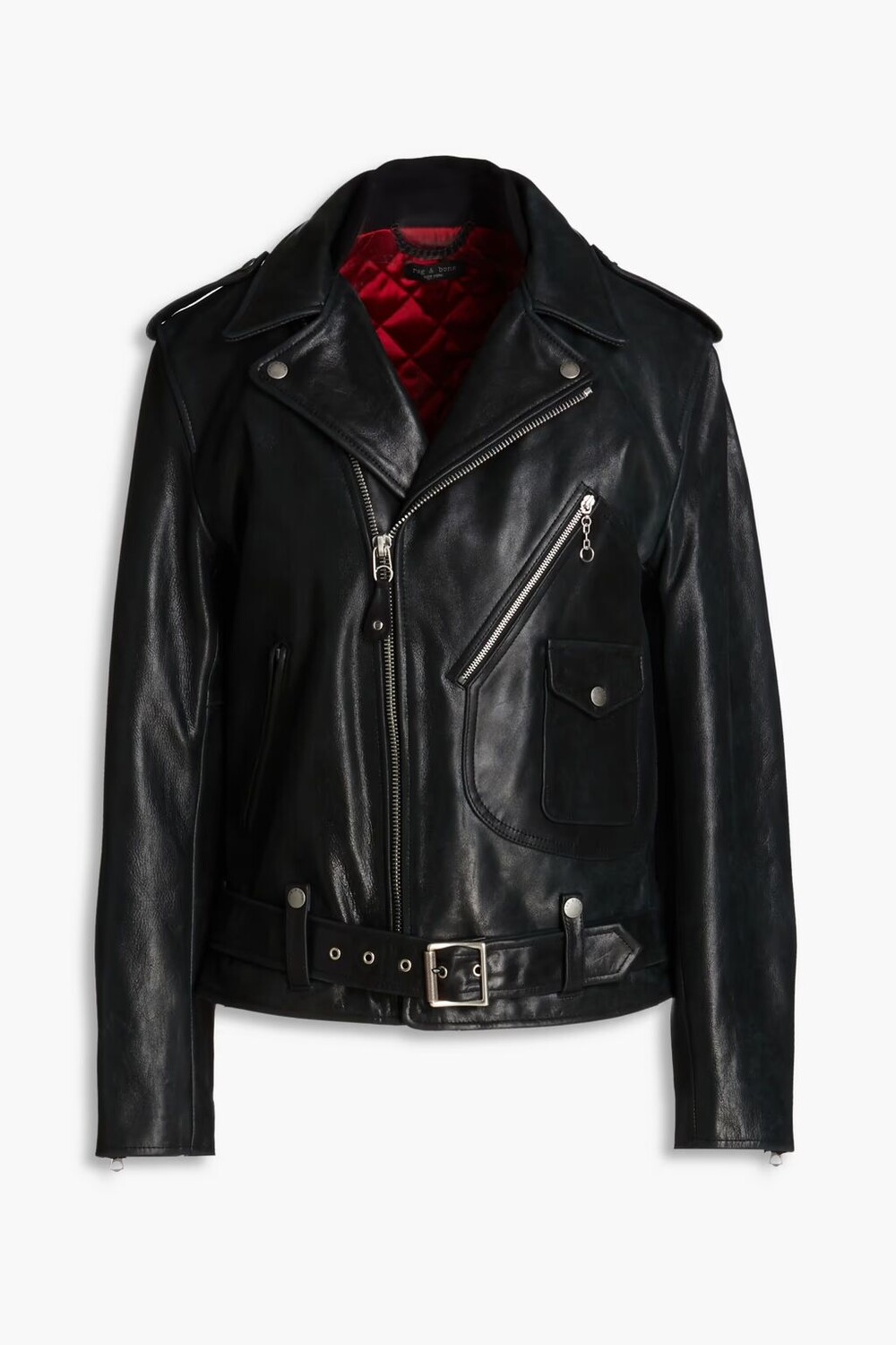 

Кожаная байкерская куртка Dallas Rag & Bone, черный