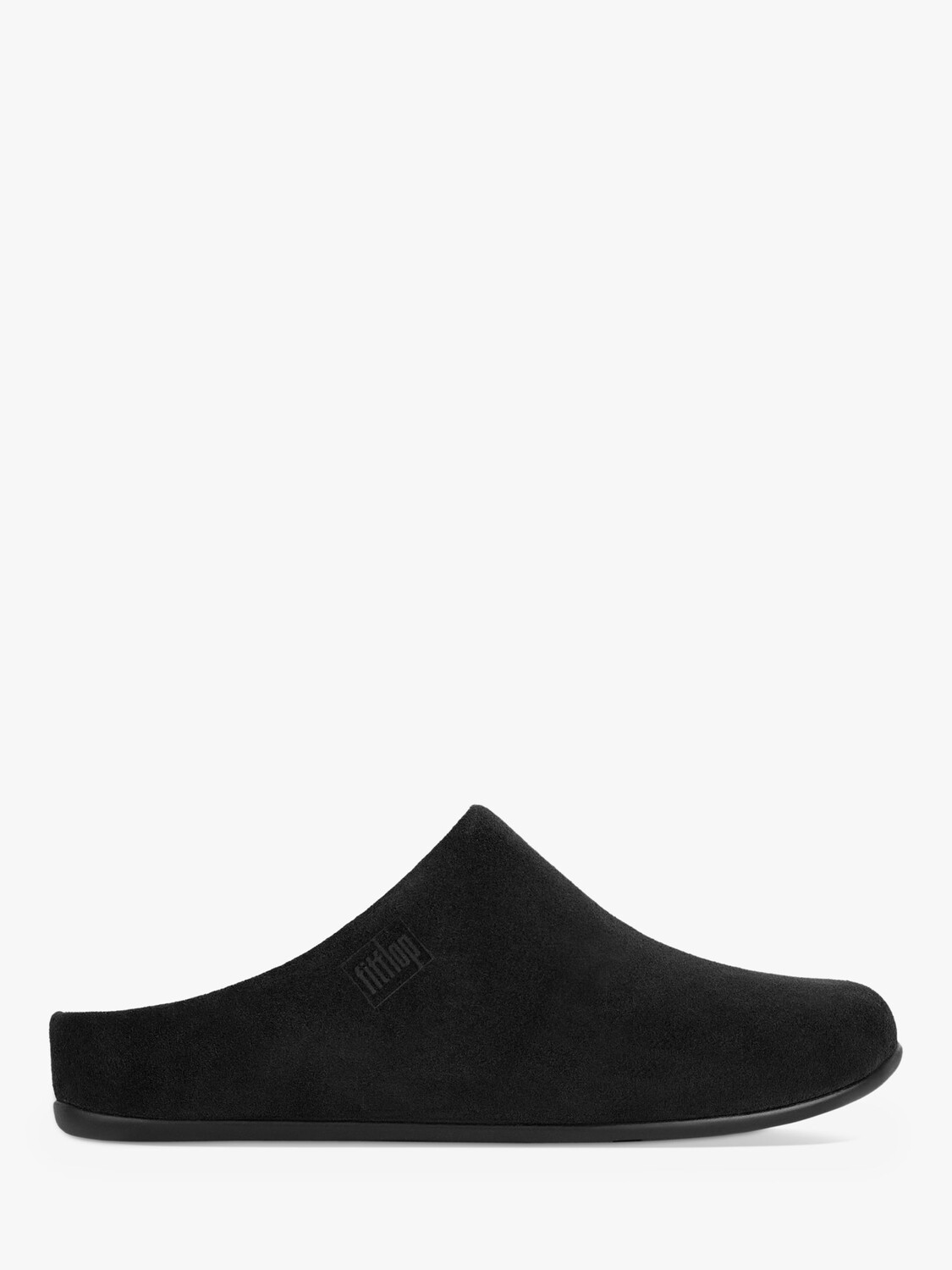 

Замшевые тапочки на овчинной подкладке FitFlop Chrissie, черные