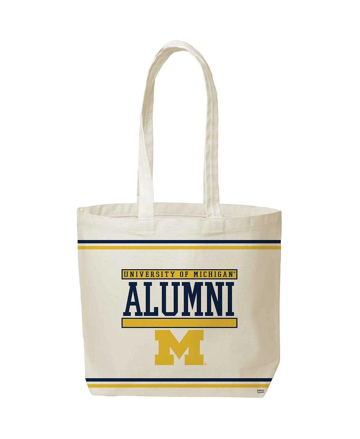 

Женская большая сумка-тоут Michigan Wolverines Alumni Daily Grind Indigo Falls, белый