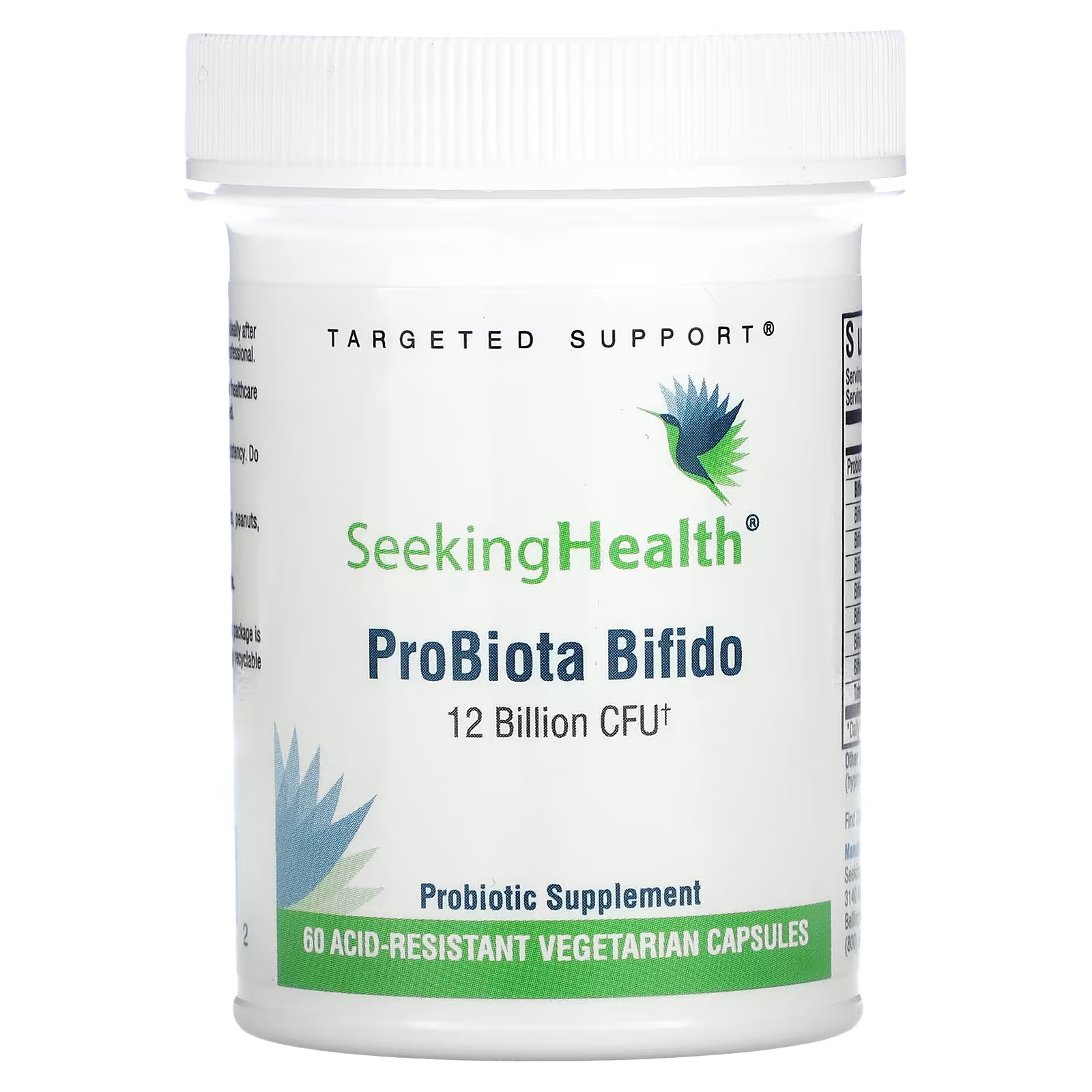 

Seeking Health, ProBiota Bifido, 60 кислотоустойчивых вегетарианских капсул