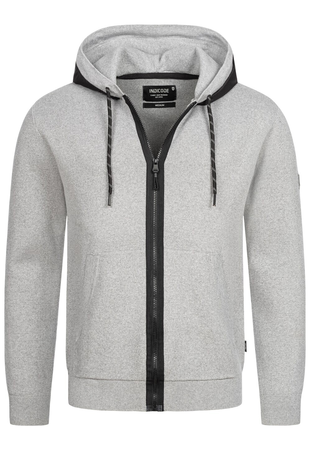 

Толстовка на молнии INDICODE JEANS, серый