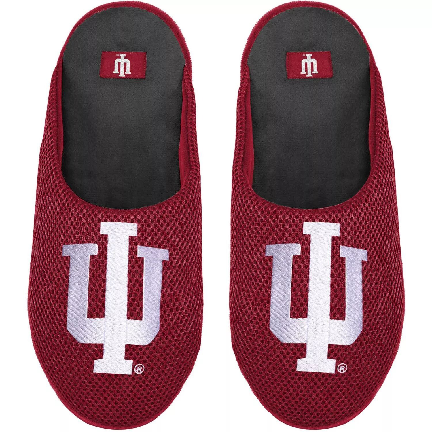 

Молодежные тапочки из сетки с цветными блоками и большим логотипом FOCO Indiana Hoosiers Unbranded