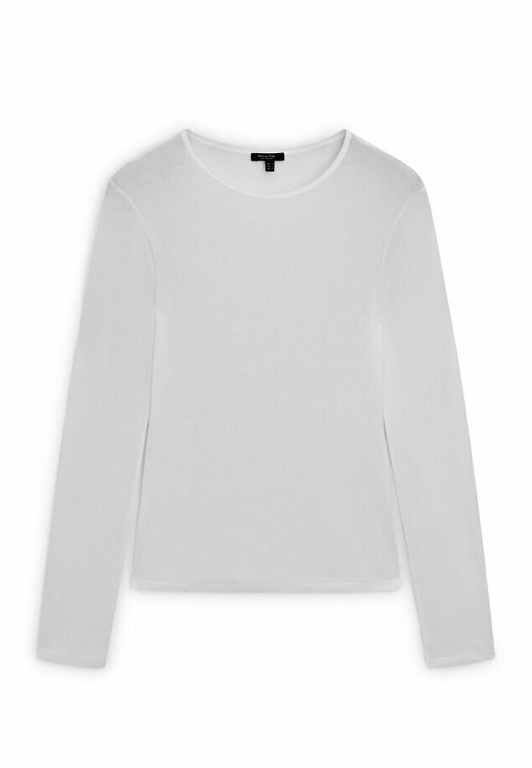 

Футболка с длинным рукавом Fitted Massimo Dutti, белый