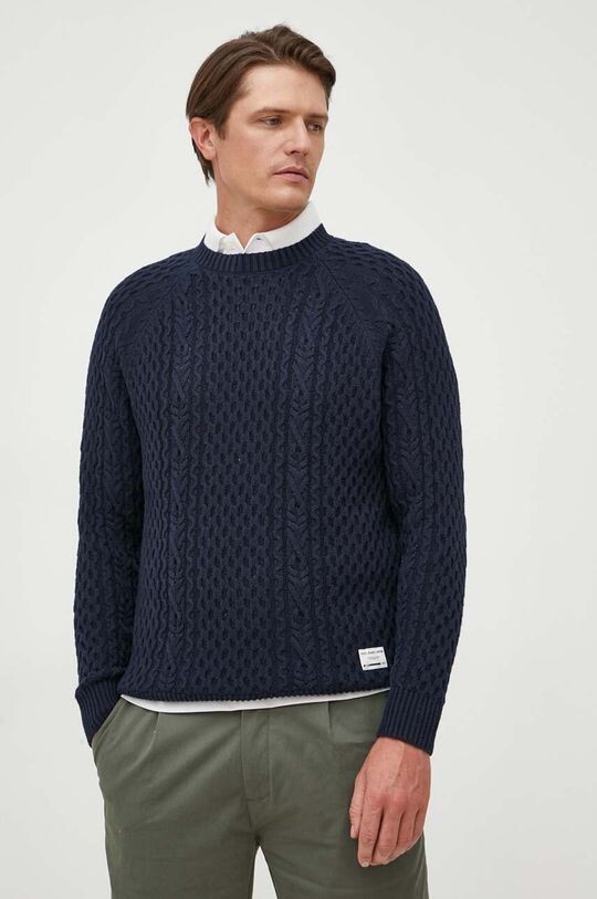 

Хитрый хлопковый свитер Pepe Jeans, темно-синий