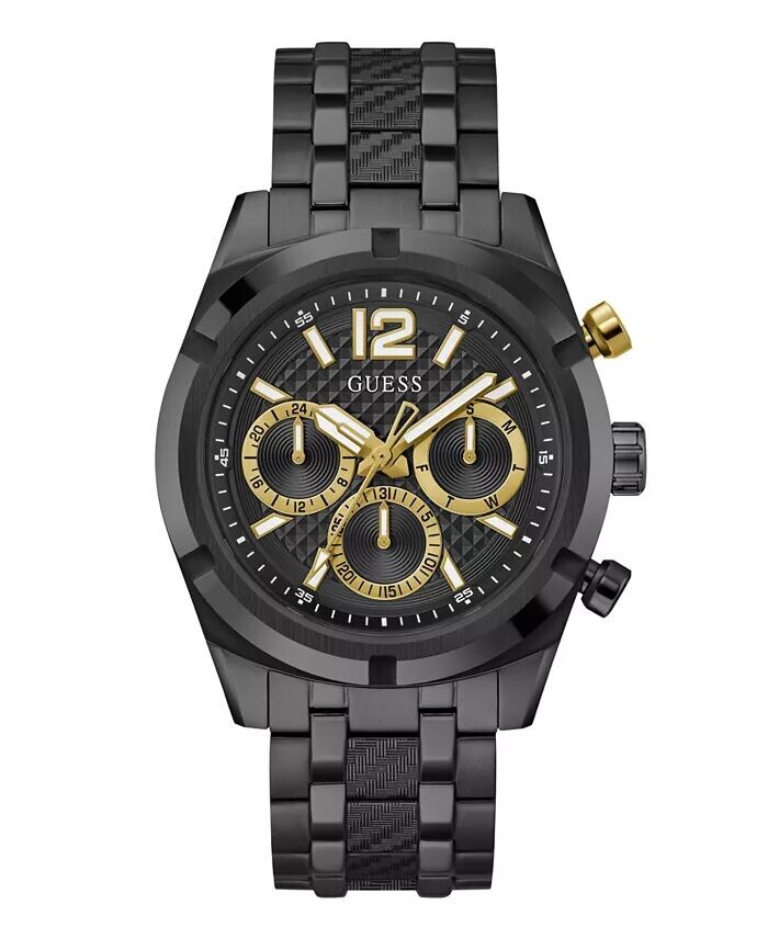 

Мужские аналоговые часы из черной стали, 44 мм GUESS, черный