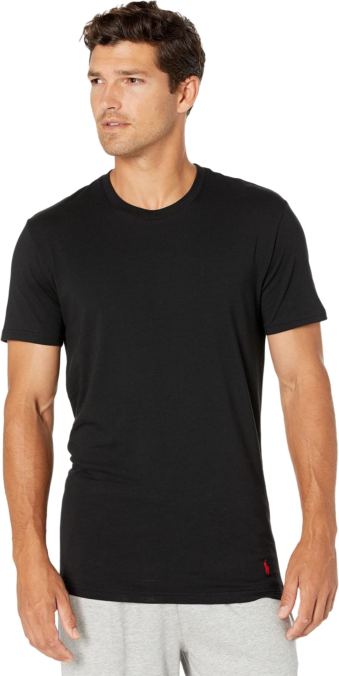 Комплект из 3 футболок-майок с короткими рукавами из хлопковой смеси 4D-Flex Lux Polo Ralph Lauren, цвет 3 Polo Black