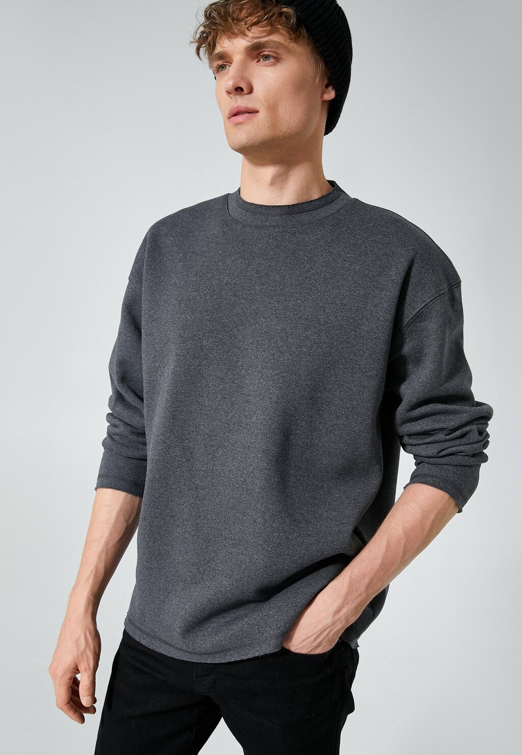 цена Толстовка Crew Neck Long Sleeve Koton, цвет grey