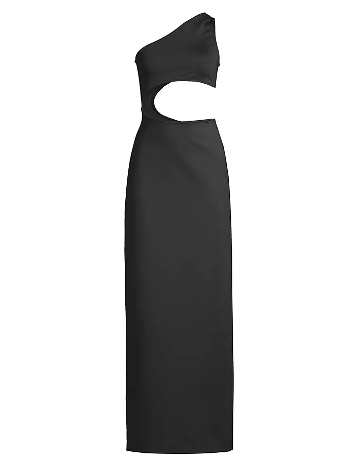Платье на одно плечо с вырезом Sara Cristina, черный платье cristina gavioli платье