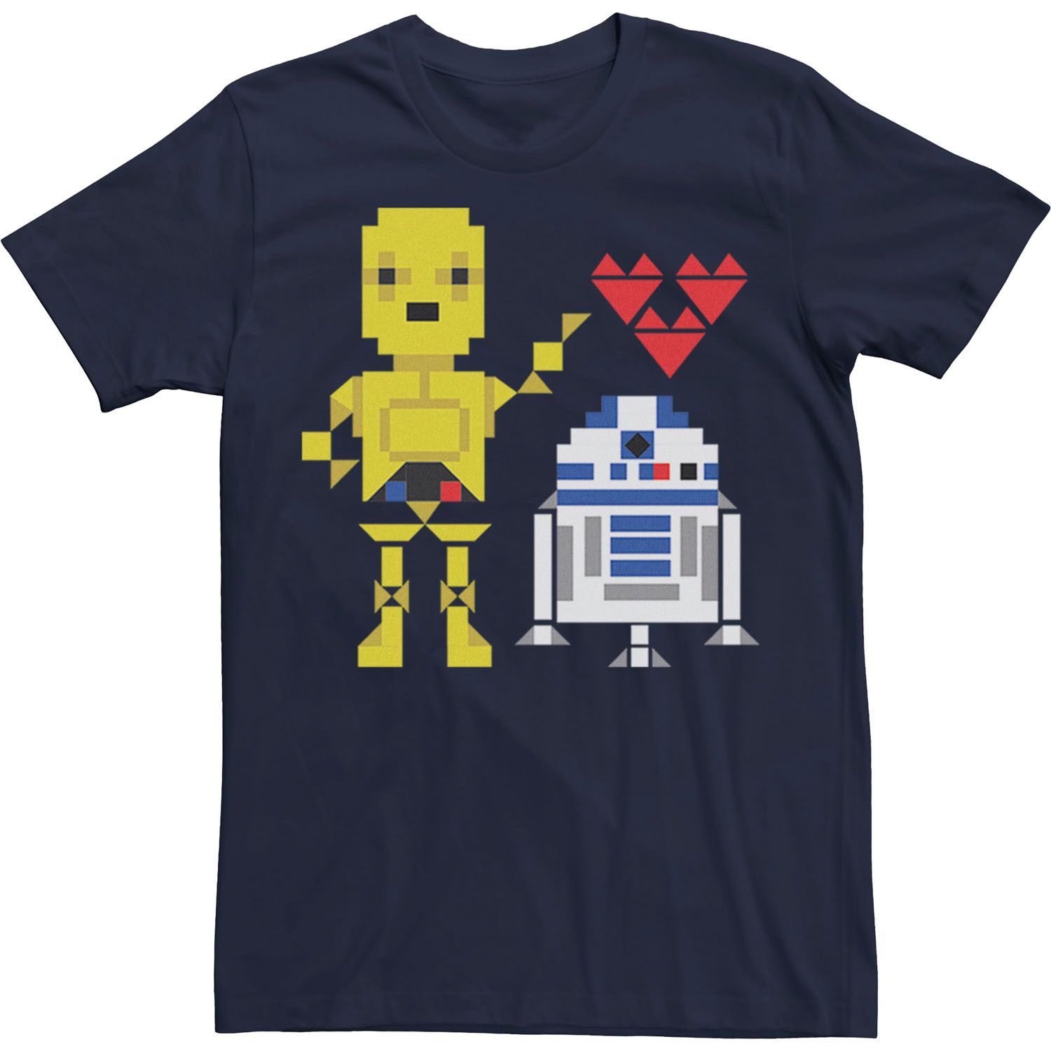 Мужская футболка Star Wars C-3PO R2-D2 Droid Love Valentine's Tee Licensed Character