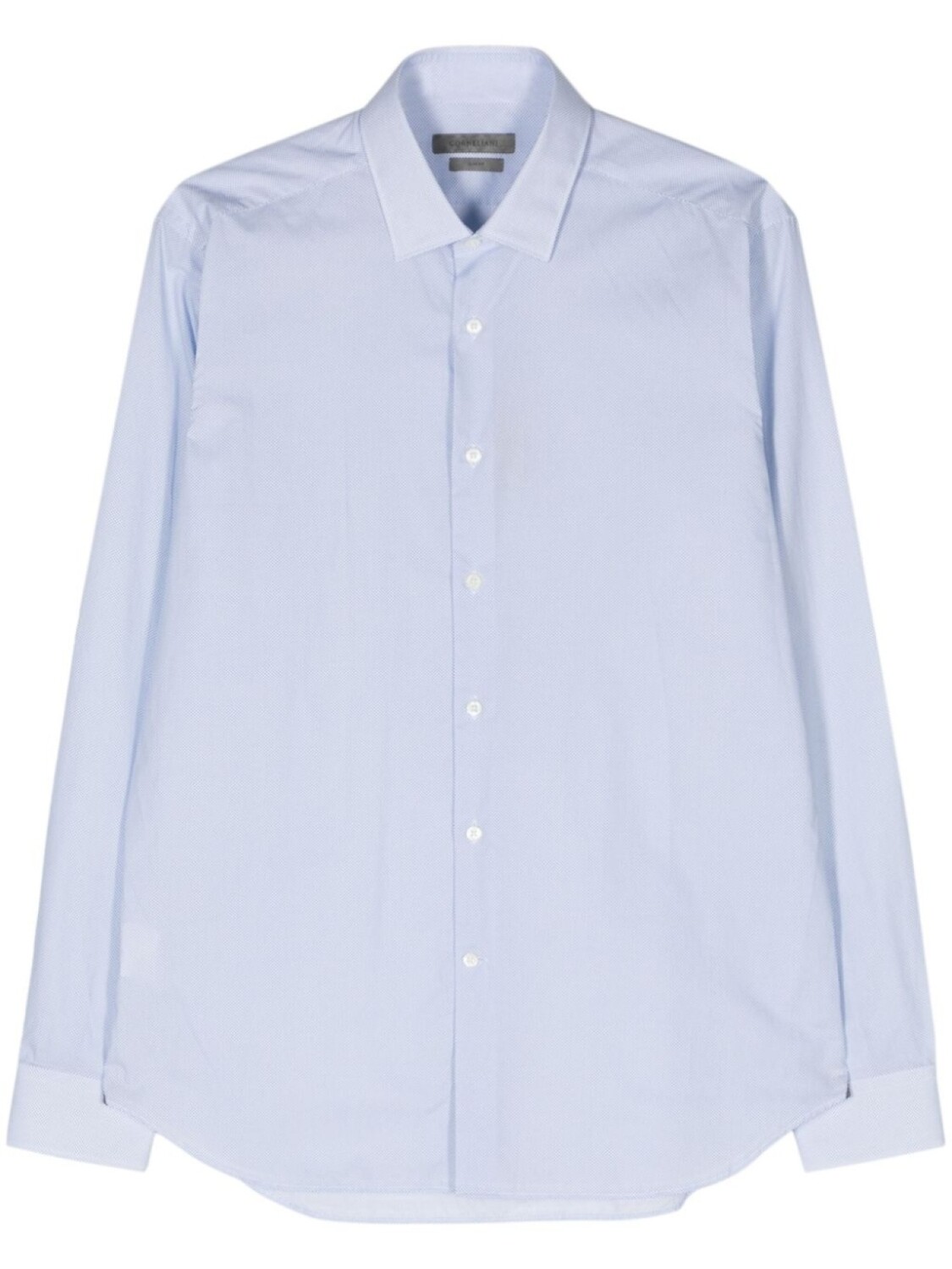 

Хлопковая рубашка в горошек Corneliani, синяя