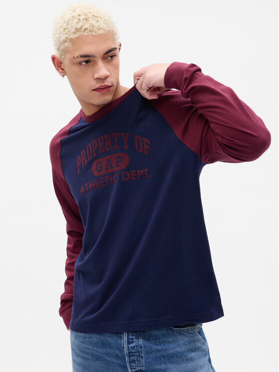 

Классический крой с длинными рукавами Gap, синий