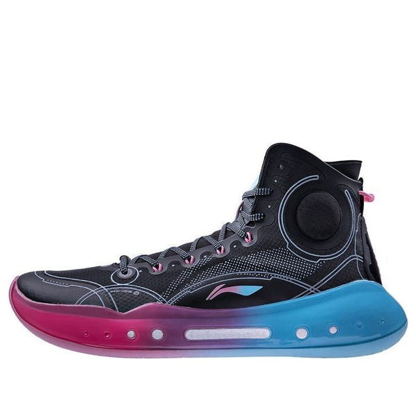 Кроссовки Li-Ning Yu Shuai 14 Beng High Basketball Professional Competition Shoes Miami Black/Blue/Pink, черный