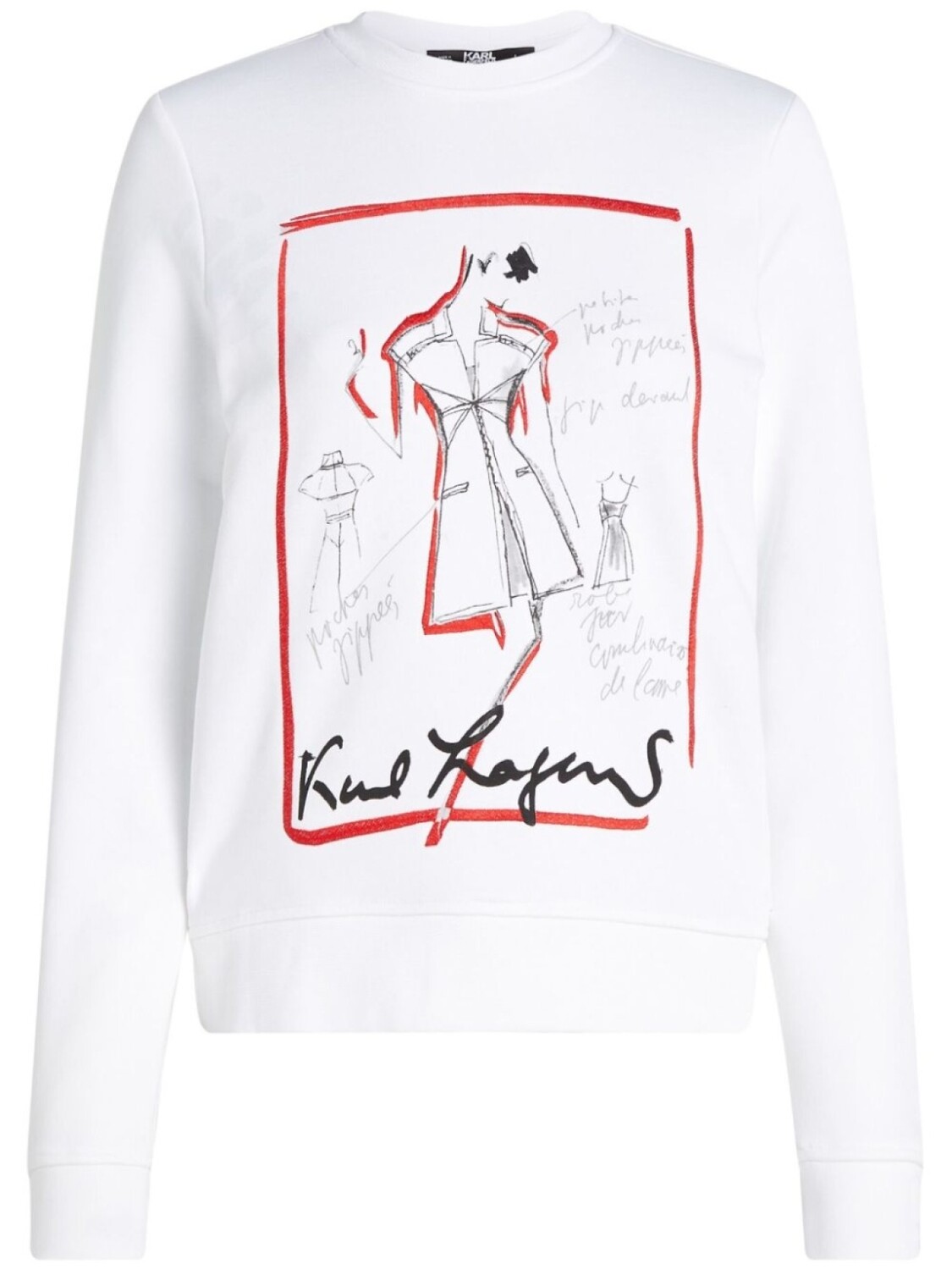 

Karl Lagerfeld толстовка Karl Series с графичным принтом, белый