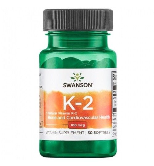 Витамин К2 в капсулах Swanson Witamina K2 100 µg, 30 шт витамин к2 в капсулах menachinox k2 60 шт