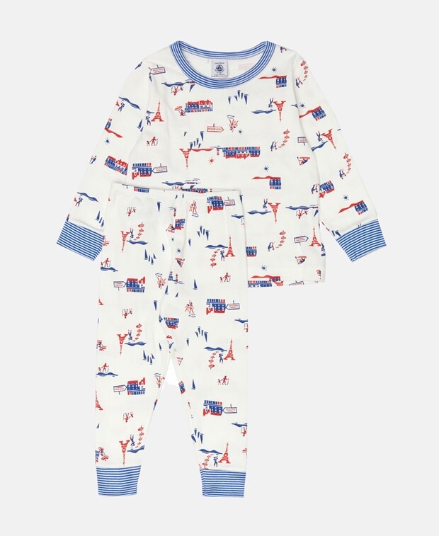 

Пижама Petit Bateau, цвет Wool White