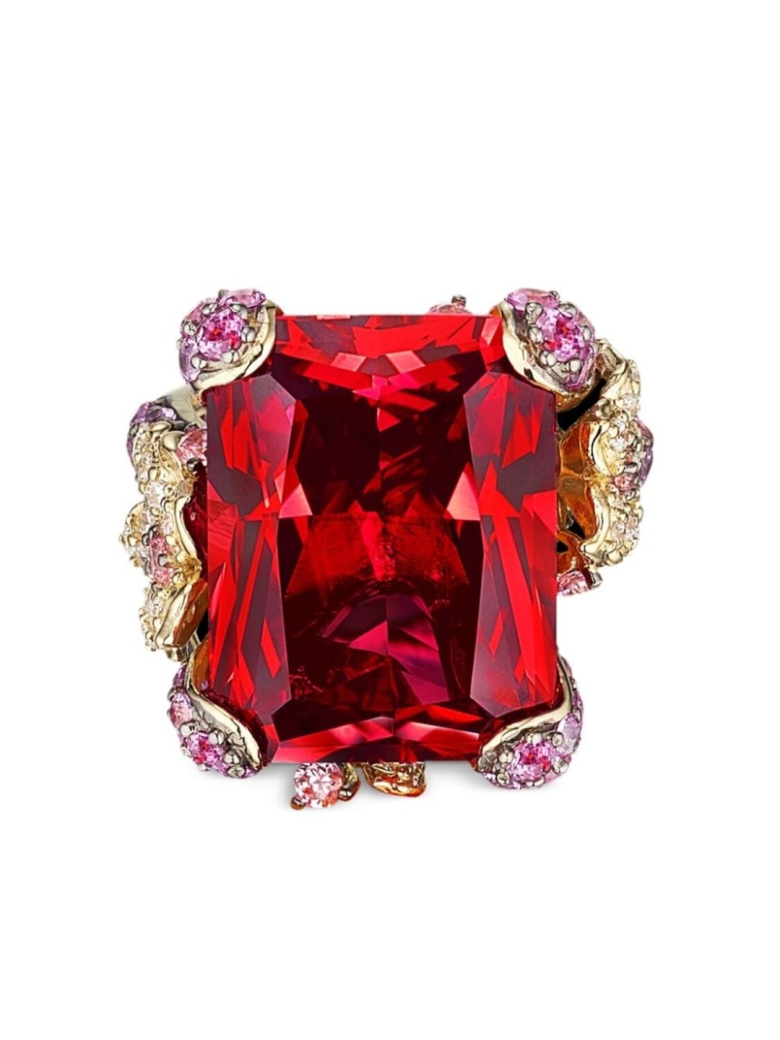 

Позолоченное кольцо Ruby Cinderella с камнями Anabela Chan, красный