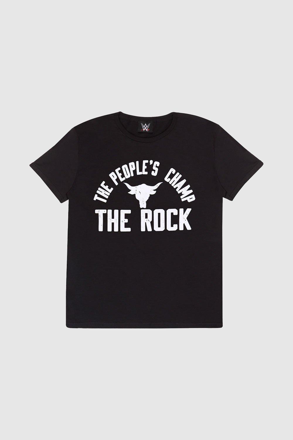 The Rock — футболка «Народный чемпион» WWE, черный игровой набор wwe wrekkin kickout ring