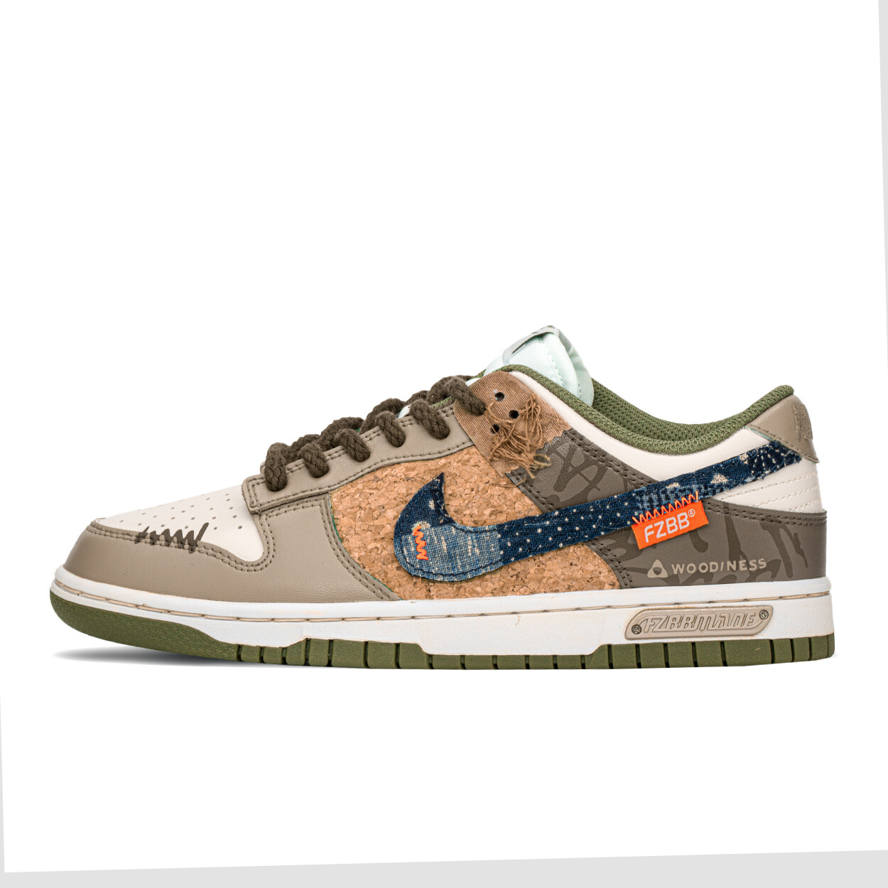 

Кроссовки Nike Dunk Skateboarding Shoes Women's Low-top Brown/beige, хаки