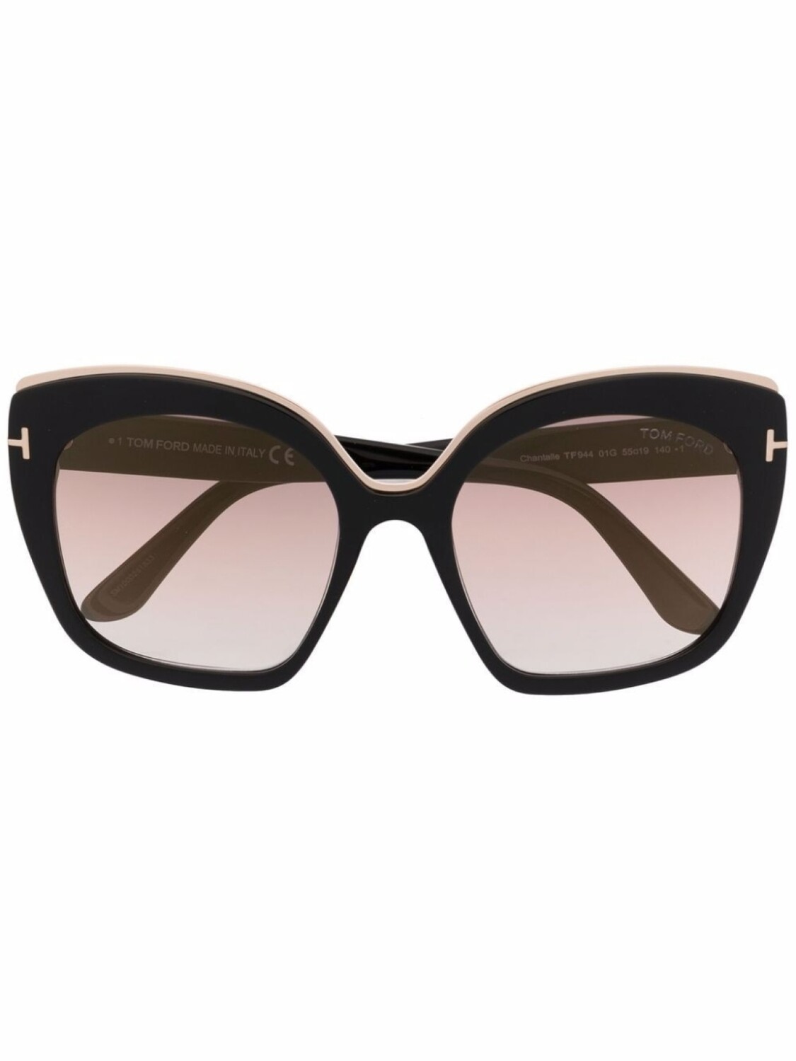 

TOM FORD Eyewear солнцезащитные очки в массивной оправе, черный