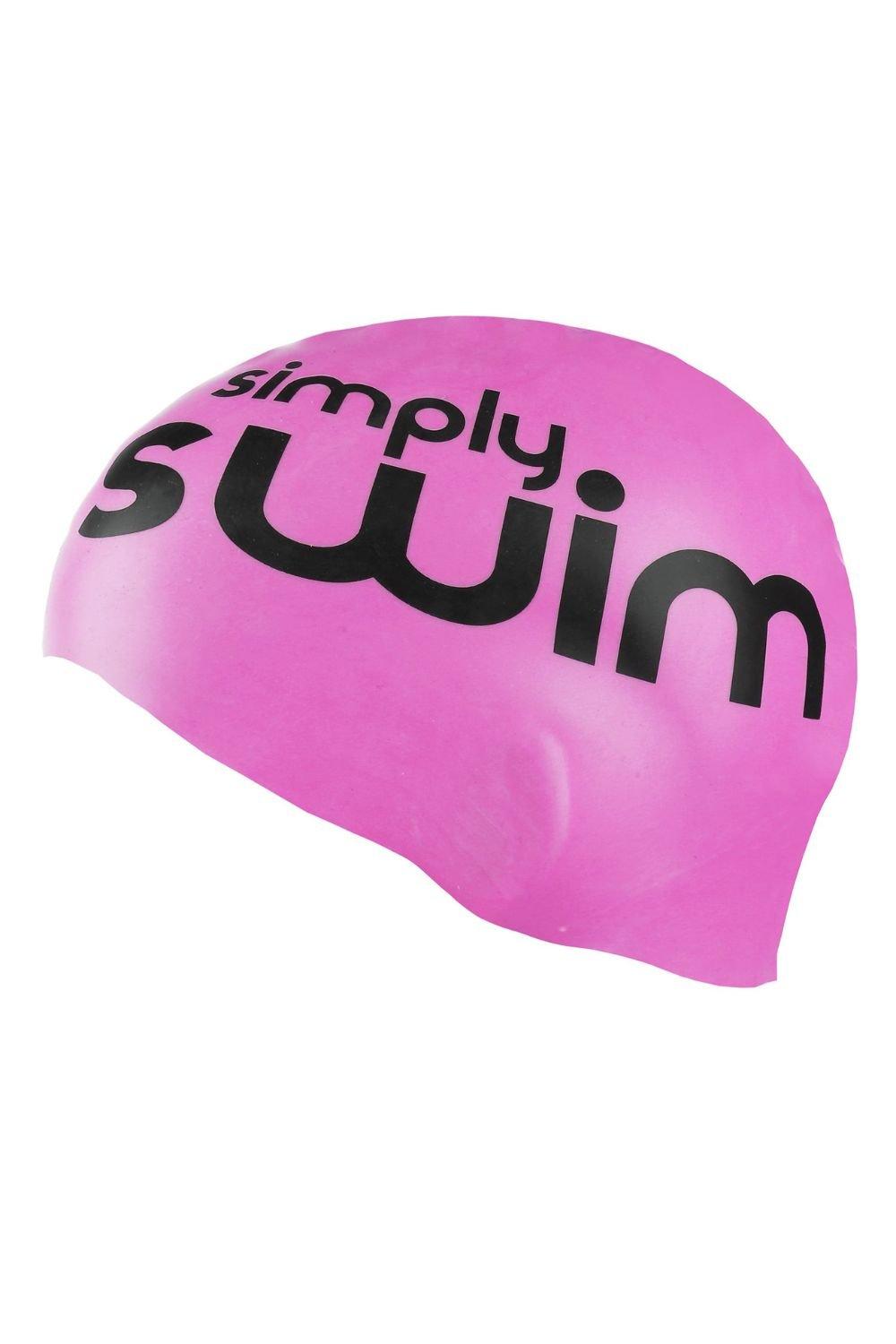 Силиконовая шапочка для плавания с высокой видимостью Simply Swim, розовый