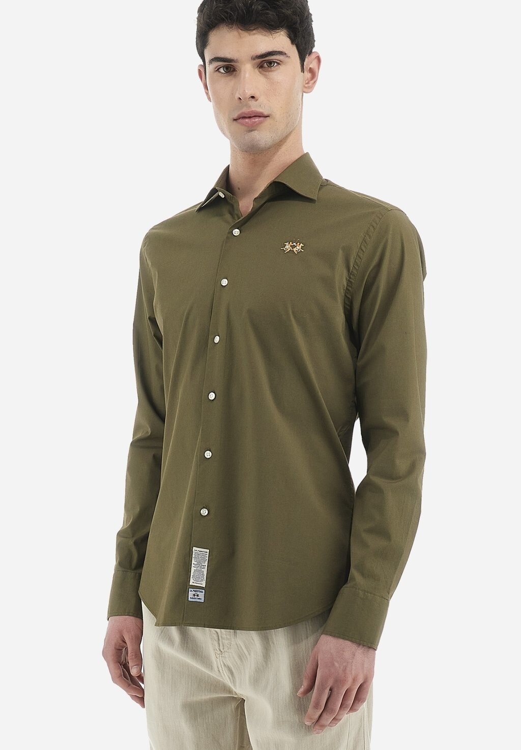 

Рубашка Long-Sleeved Shirt La Martina, цвет burnt olive