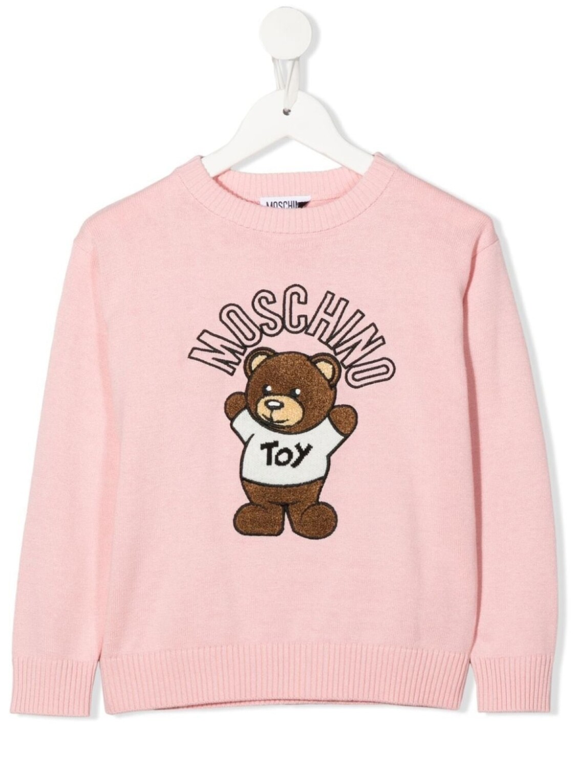 

Moschino Kids джемпер с вышитым логотипом, розовый