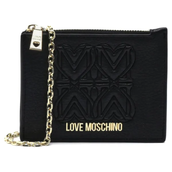 

Кожаный кошелек Love Moschino, черный